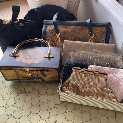 AAA131 - Japanese Wooden Box Purse & More Vintage!