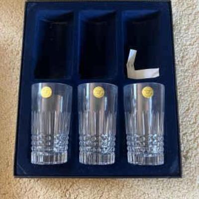 AAA079 3 Genuine Lead Crystal Cups