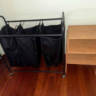 AAE410 Rolling Laundry Hamper with Stackable Shelves