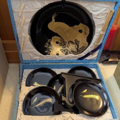 AAA116 - Vintage Collectible Japanese Lacquerware Set