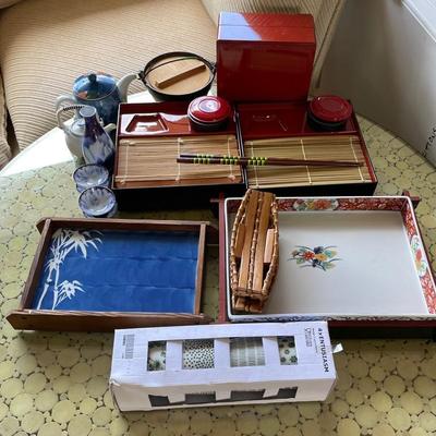 AAA145 - Japanese Bento & Soba Boxes, Nabe Pot, Serving Dishes, & More !