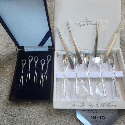 AAA150 - Vintage Dessert Spoons and Silver Dessert Forks Sets