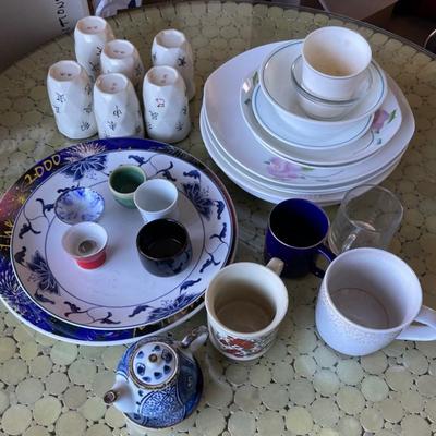 AAA167 - Variety Of Pretty Dishes Including Plates From Shiseido 