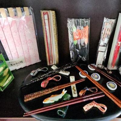 AAA088 - Fancy Chopsticks with Stands 