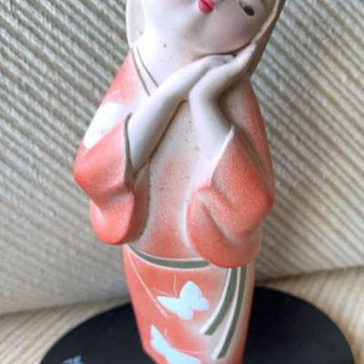 AAA255- Vintage Japanese Hakata / Geisha Doll W/ Stand
