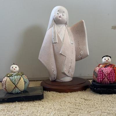 AAA261- Japanese Yukata Figure with Japanese Antique Dolls
