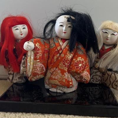 AAA256- Vintage Japanese Kimekoni Dolls 