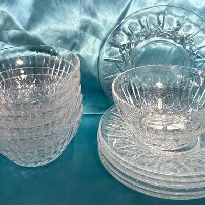 Scottish crystal bowls and other plates