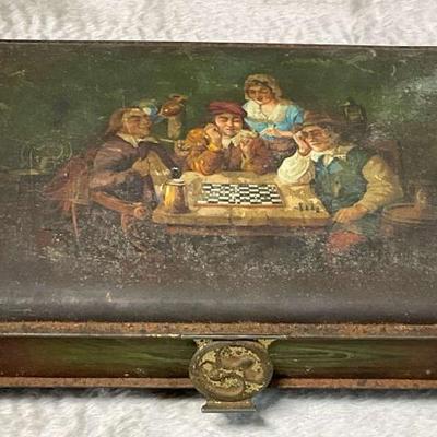 Edwardian metal humidor