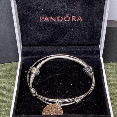 Two pandora bracelets