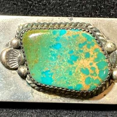 Money clip turquoise silver
