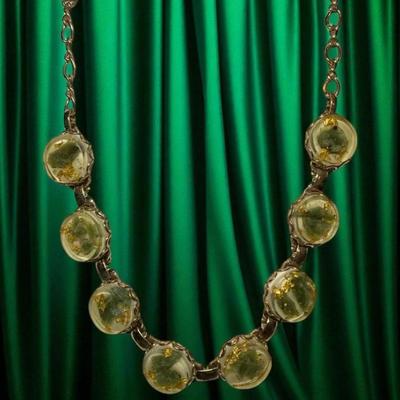 Cabochon link necklace