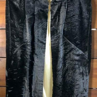 Vintage black velvet cape