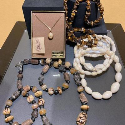 Earth inspired necklace strands