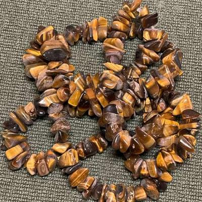 Tiger eye chip bead necklace
