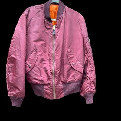 Vintage 1990s Ox Blood Red Flight Jacket Made In USA