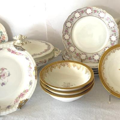 Vintage Limoges From France Bowls With Bird Dishes