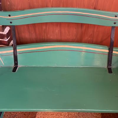 Antique Ironwood Sleigh Bench
