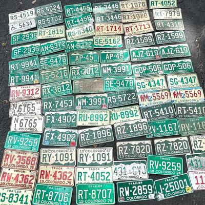 Vintage CO License Plates 