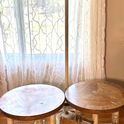Wood Side Tables, Brass Wood Holder & More 