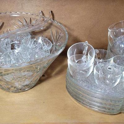 Luncheon Plates And Punch Bowl