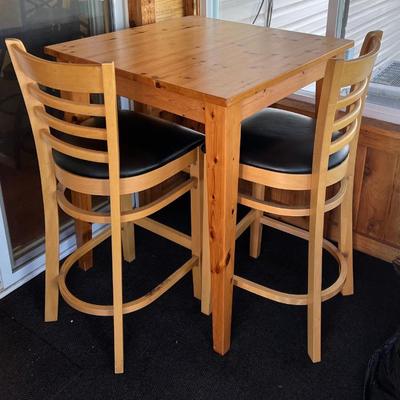 High-Top Corner Table with 2 Chairs