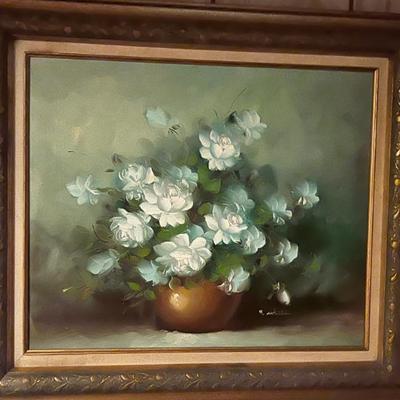 Signed Painting of Glowers