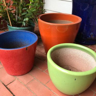 Sale Photo Thumbnail #29: Hand Glazed Planters- Heavy and no chips!