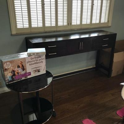 Sale Photo Thumbnail #14: Beautiful wood console table, office table & New unboxed printer 