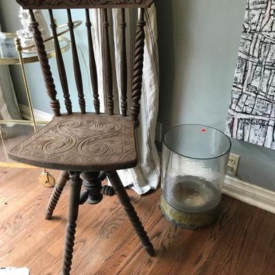 Sale Photo Thumbnail #16: Antique Carved Piano Chair