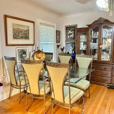 Glass & Metal dining table