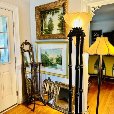 Sale Photo Thumbnail #65: Gilt Florentine frames, Tropical pictures