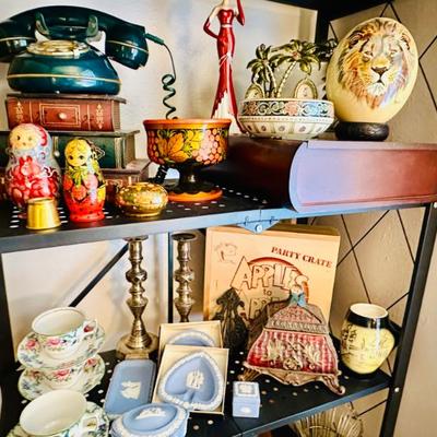 Sale Photo Thumbnail #92: Painted Emu egg, Wedgwood, Russian nesting dolls, 
