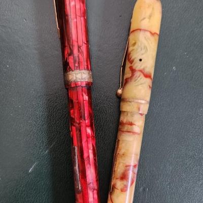 Sale Photo Thumbnail #39: 2 Bakelite Fountain Pens