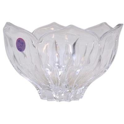 Sale Photo Thumbnail #126: Gorham Glass Lotus Bowl 8"x8"x4.75".