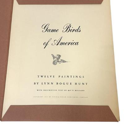 Sale Photo Thumbnail #132: 12 prints by Lynn Bogue Hunt 1944 Field & Stream Publishing Co. Prints depict various game birds of America in stunning landscape orientation. PROVENANCE: Willtown Plantation, Willtown Bluff, Adams Run SC