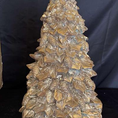 Lot 129:  Lighted Holly Tree -18”