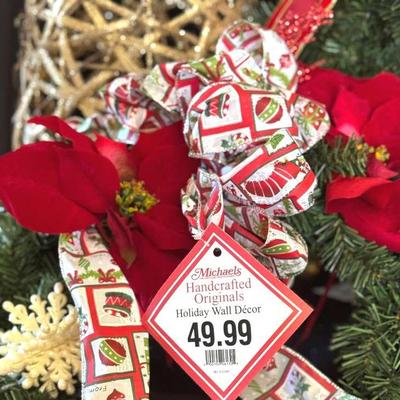 Lot 130:  Great Wreaths, Reindeer, Tree
