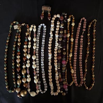 Lot 450: Lot of 9 Beaded Necklaces with Matching Earrings