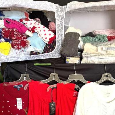 Lot 131:  Women’s Clothing- LG Sizes- Some New- Bag Of Hangers