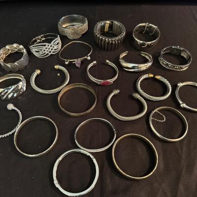 Lot 239: Silver Tone Bengal Bracelets 