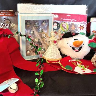 Lot 151:  Christmas Bows, Gift Boxes, Ribbon, Ornaments 