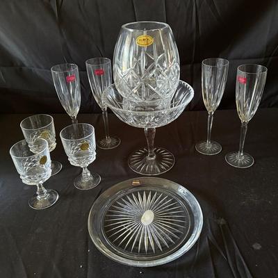 Lot 413: Lot of Vintage Crystal Stemware & Serving Pieces – Block & Royal Crystal