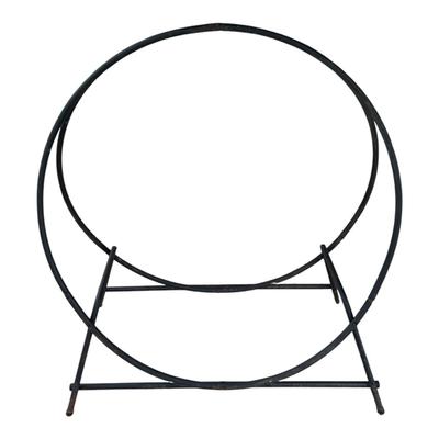 Black Metal Firewood holder loop - 40” diameter 