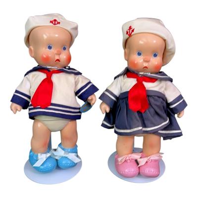 Vintage Horsman Hebee and Shebee Sailor Dolls