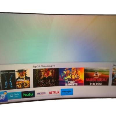 Samsung 65 Inch Curved Smart Tv Model Un65Nu8500 With Amazon Fire stick