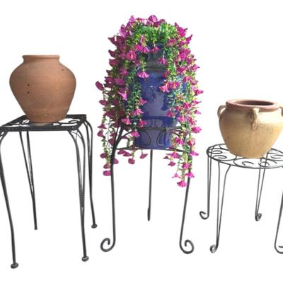 Plant stands & pots! - 3 of each 