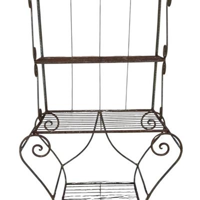 Wrought Iron Stand with shelves 