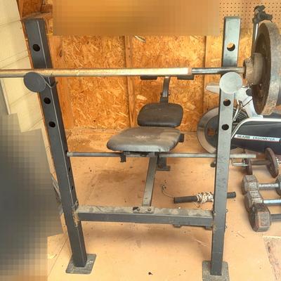 Exercise Lot, Including Weight, Bench, Weights, Stationary, Bike, And More