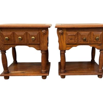 Pair Of Rock City Furniture Mfg Co Nightstands